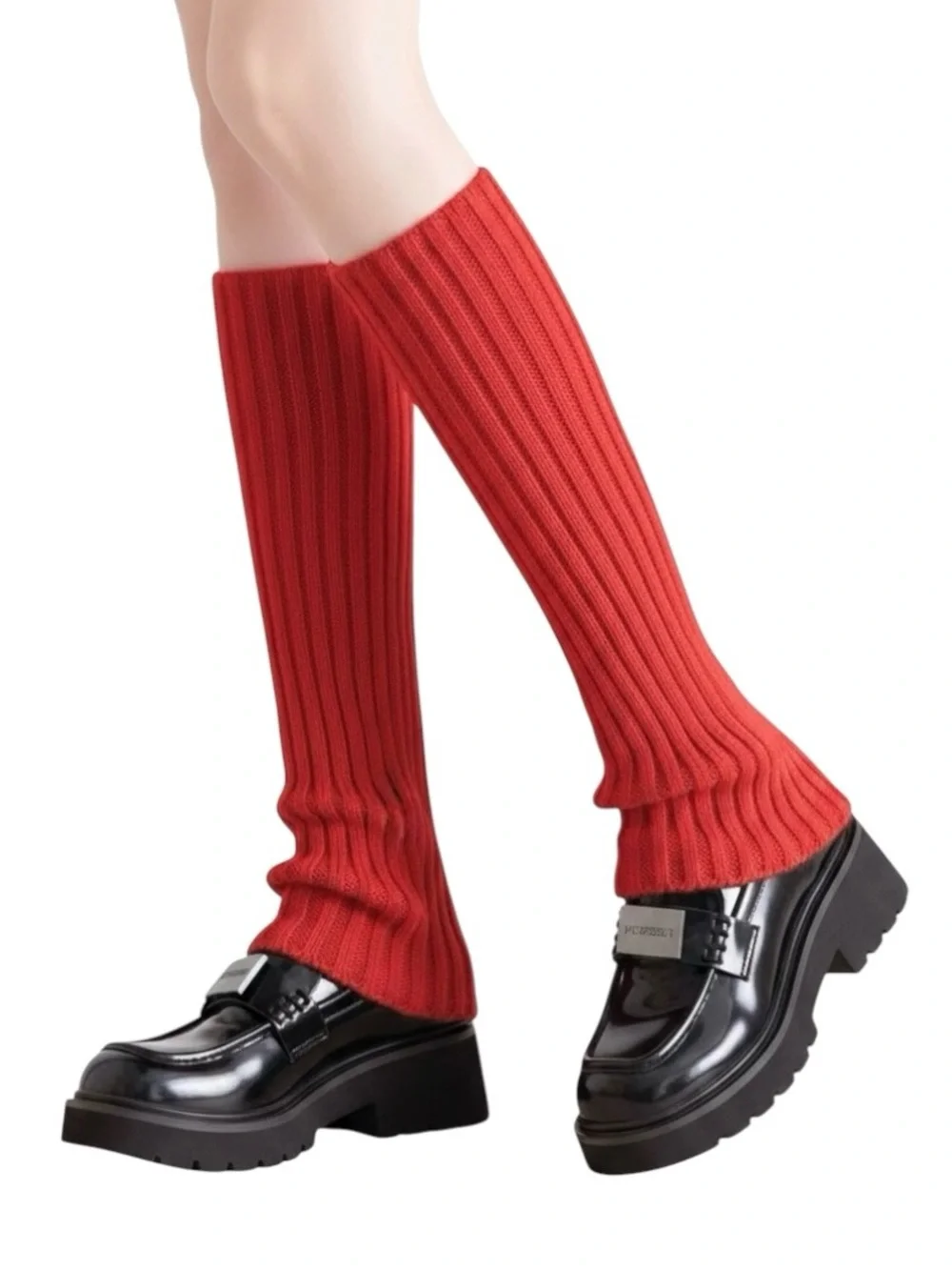 🆕Red Knitted Leg Warmers